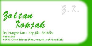 zoltan kopjak business card